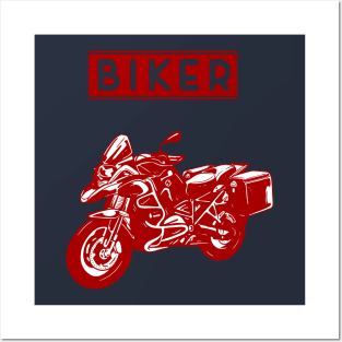 Biker - Motorcycle Posters and Art